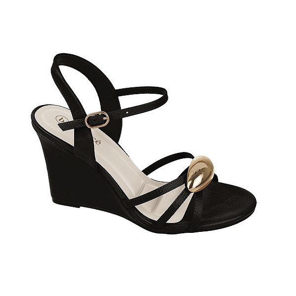 Sandália Anabela Feminina Bebece clássica Social Confortável T7579-781