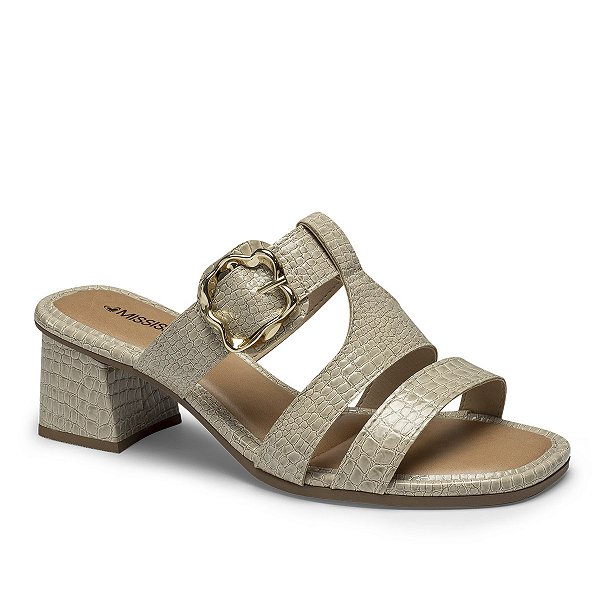 Tamanco salto Sandália Feminina Mississipi Elegância e Conforto para o Dia a Dia MF262