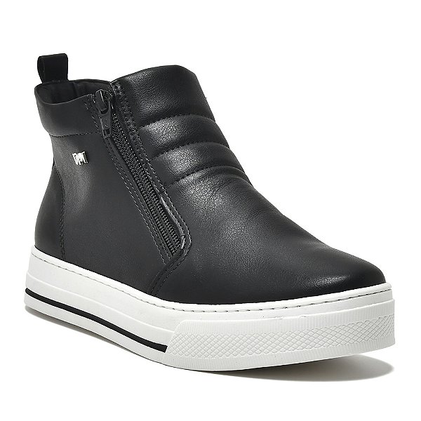 Tênis cano alto Coturno Ziper Via Marte 030-002-02