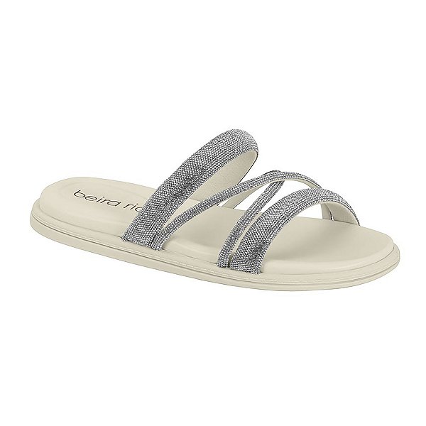 Papete Beira Rio Feminina Strass Confortável 8488.145.31878
