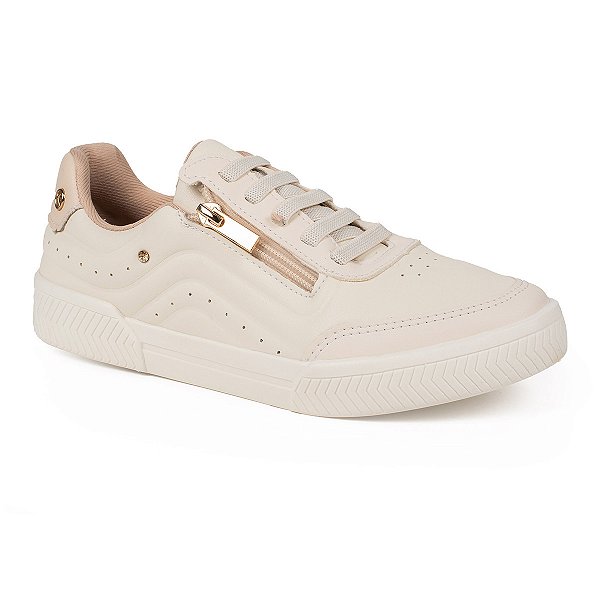 Tênis Casual feminino Kolosh Calce Fácil Elástico Zíper C3019B