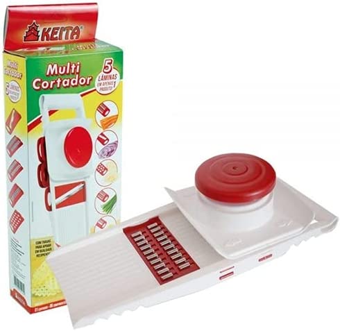 MULT 5 Multi Cortador Fatiador Ralador De Cebola Legumes Vegetais Frutas Queijo Frios Com 5 lâminas