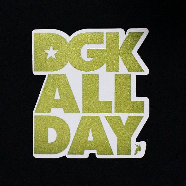 ADESIVO DGK STICKERS DGK ALL DAY SKATEBOARDING - GOLD