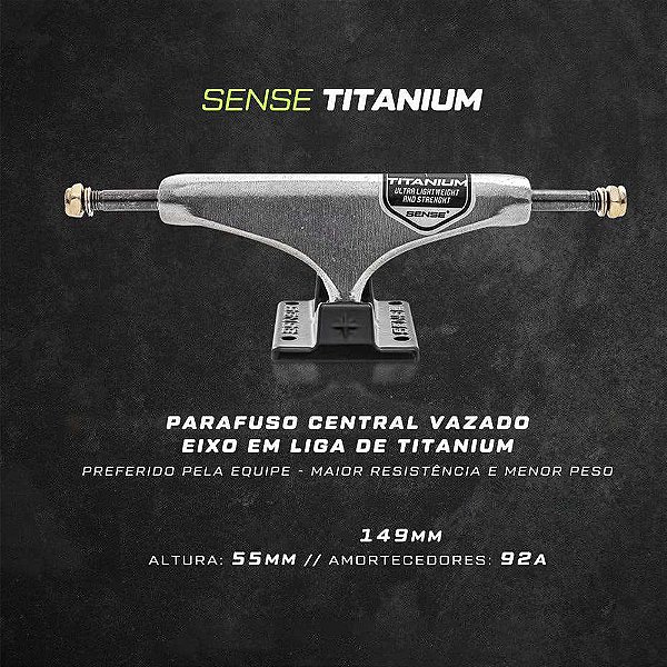 Truck Sense Titanium Hollow 137mm - Importado