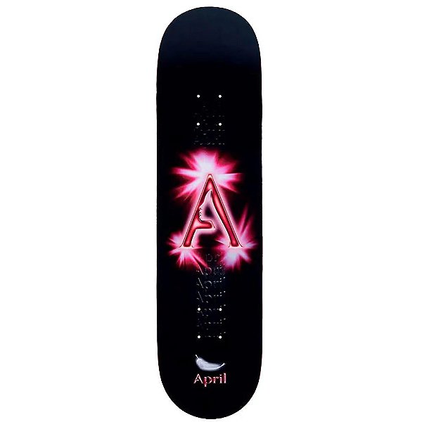 SHAPE APRIL A LOGO BLACK/RED 8.125" + Lixa Gringa Emborrachada Grátis