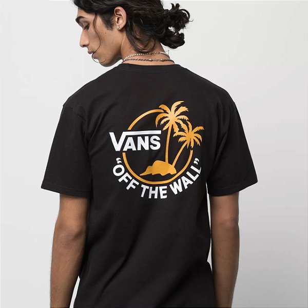 CAMISETA VANS CLASSIC MINI DUAL PALM II GOLDEN YELLOW - PRETA