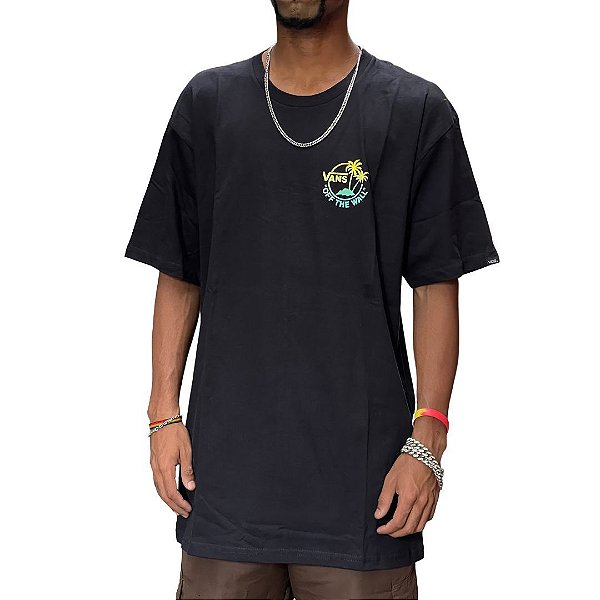 CAMISETA VANS CLASSIC MINI DUAL PALM II - BLACK-WATERFALL