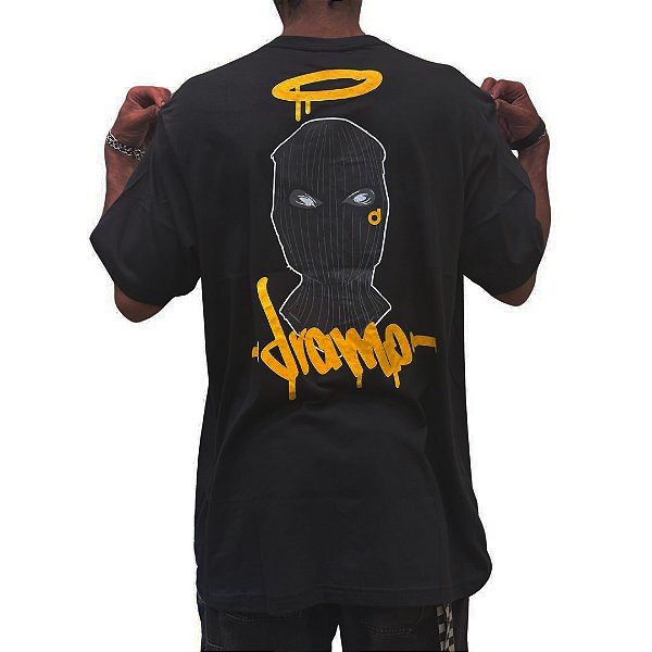 Camiseta Drama Angel Mask Tee Black - Exclusive