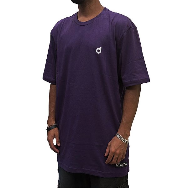 Camiseta Drama Basic Logo Comfort Fit - Roxa