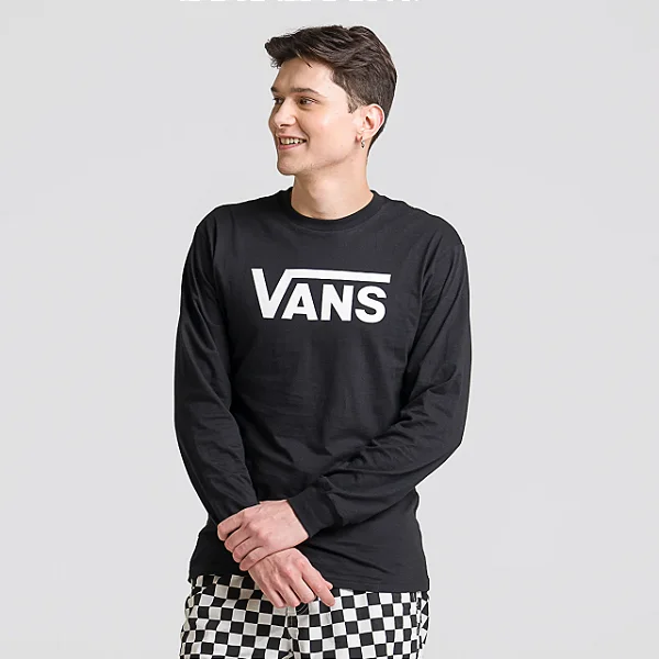 CAMISETA VANS CLASSIC MANGA LONGA FULL BLACK