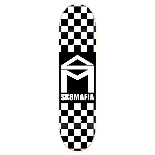 Shape SK8 Mafia Checkered Black White - 8,0" +LIXA GRINGA EMBORRACHADA GRÁTIS