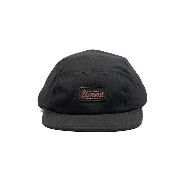 BONÉ ELEMENT 5 PANEL PATCH FULL BLACK