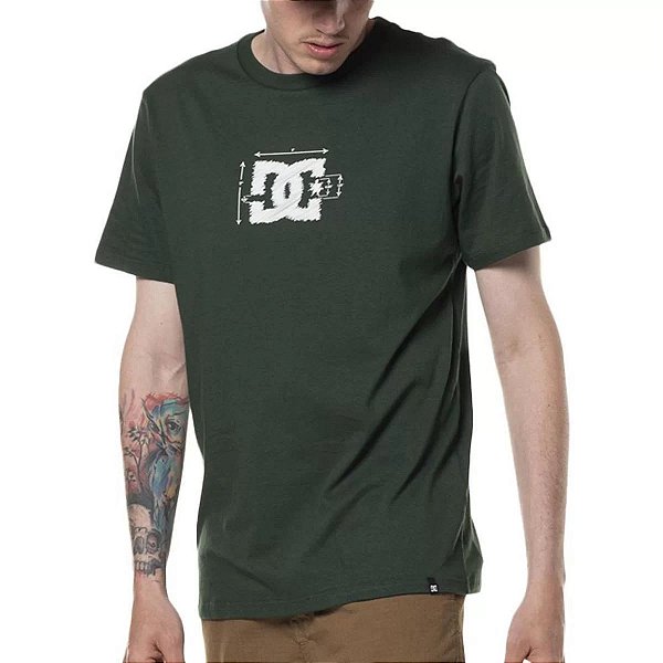 Camiseta Dc Shoes Blueprint - Verde Escuro