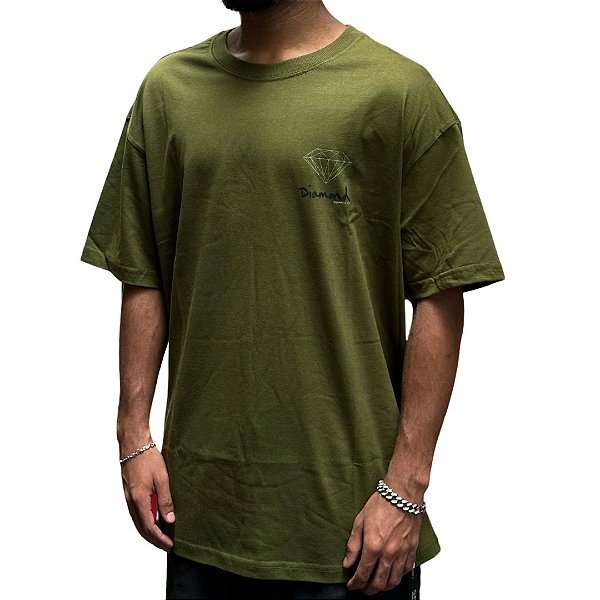 Camiseta Diamond Small Og Sing Tee - Military Green