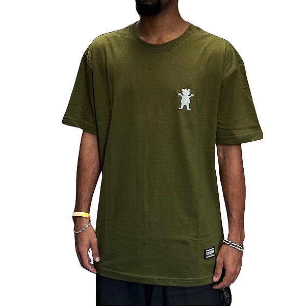 Camiseta Grizzly Mini Og Bear Tee Embroidery - Military Green