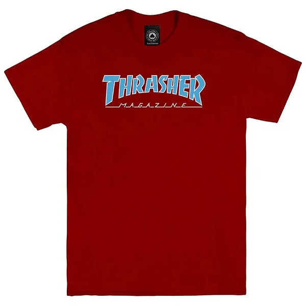 Camiseta Thrasher Skate Mag Outlined - Vinho