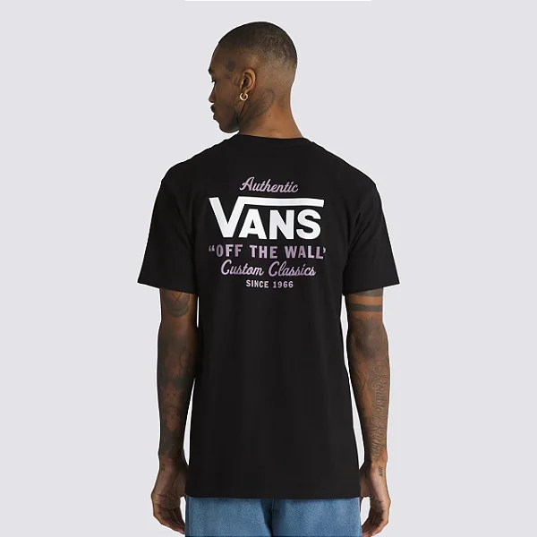 Camiseta Vans Holder St Classic SS Black Lavender Mist
