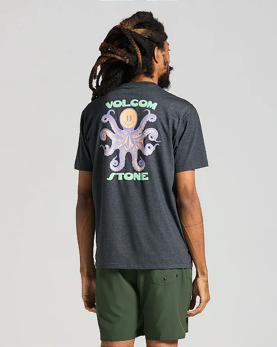 Camiseta Volcom Octopie - Mescla Preto