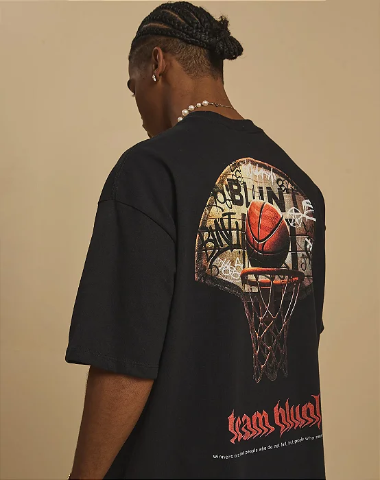Camiseta Blunt Oversized Hoop - Preto