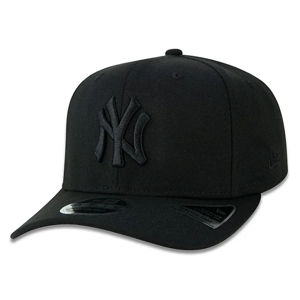 Boné New Era 9FIFTY Stretch Snap Snapback Aba Curva MLB New York Yankees - Preto