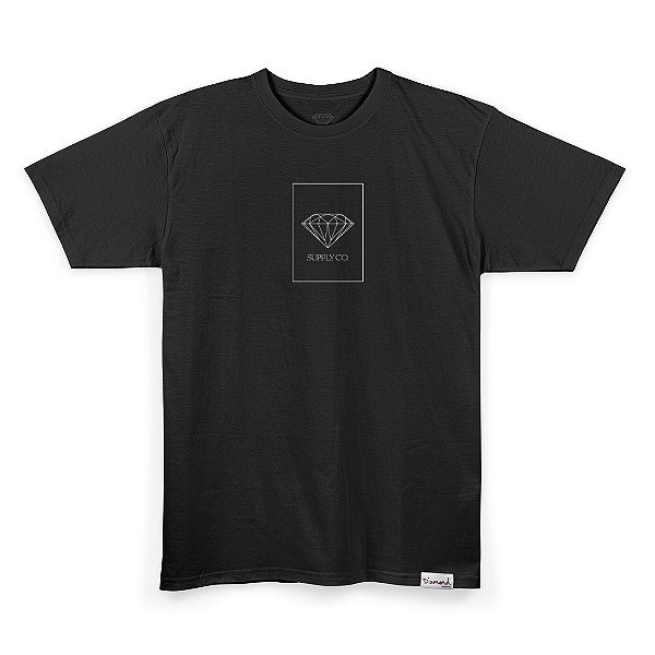 Camiseta Diamond Supply Square Tee - Preta