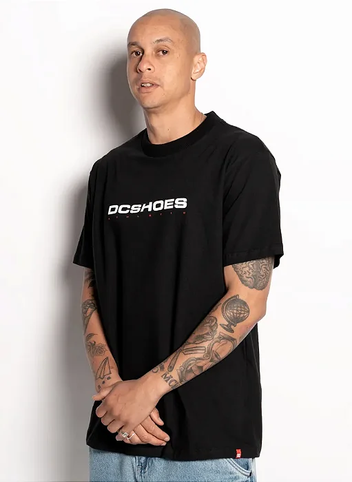 Camiseta Dc Shoes New ATHLETIC USA oversized - Preta