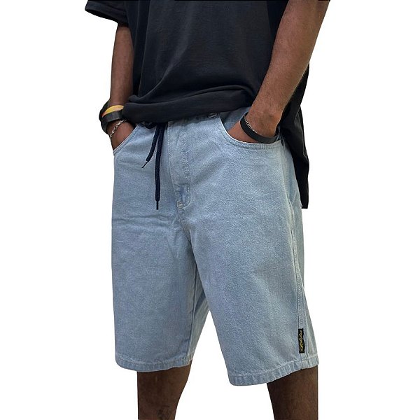 Bermuda Foton Jeans Destroyer Azul Claro