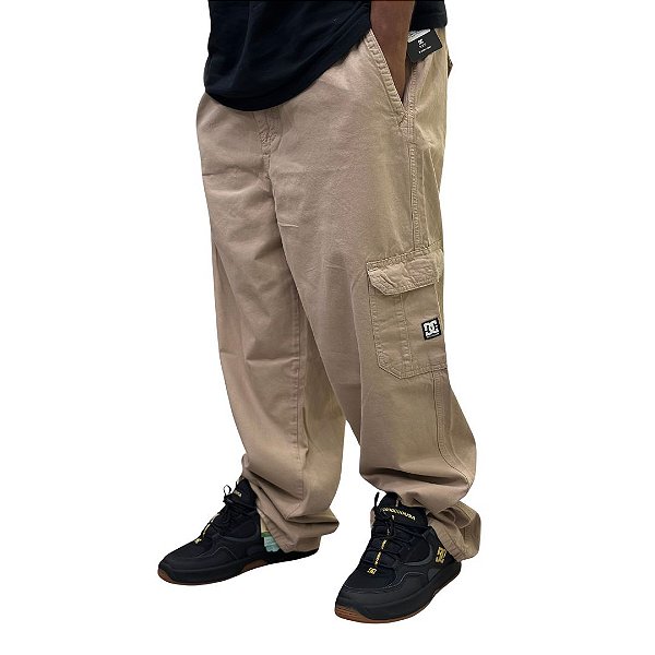 Calça Dc Shoes Cargo Baggy Twiil - Bege