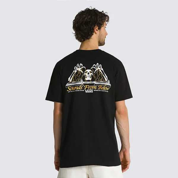 CAMISETA VANS SOUNDS FROM BELOW SS BLACK