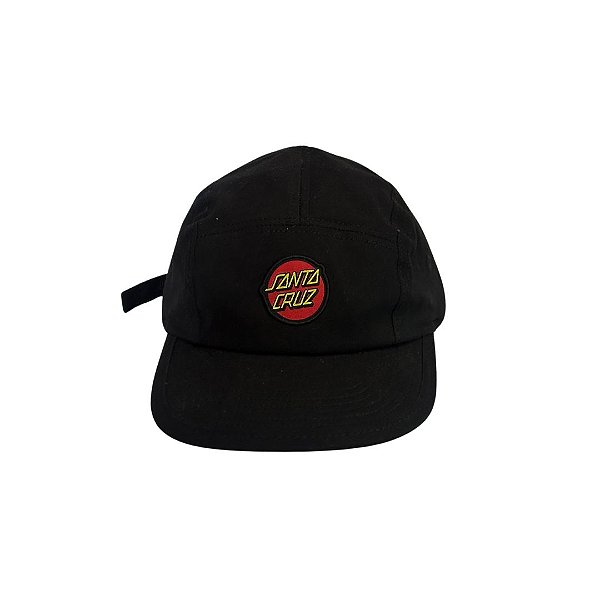 Boné Santa Cruz Five Panel Path - Full Black