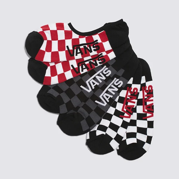 Meia Vans Super No Show (3 Pares) Red/White - 40 ao 45