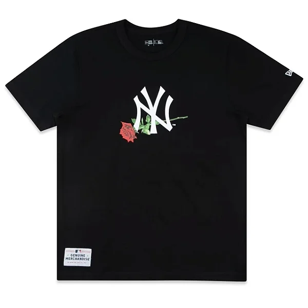 Camiseta New Era Regular MLB New York Yankees Love - Preta