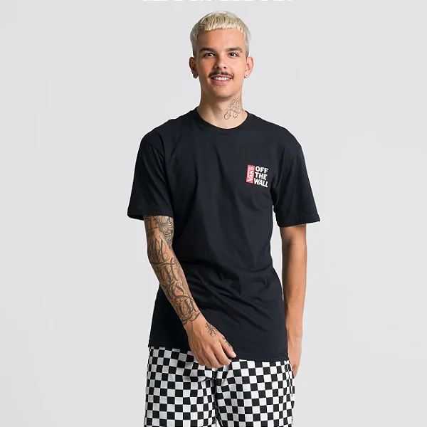 CAMISETA VANS OFF THE WALL - PRETA