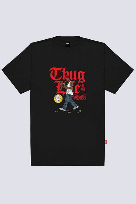Camiseta Chronic 4325 Thug - Preta (Tamanho Big)