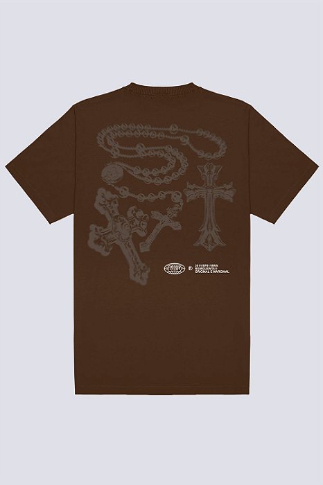 Camiseta Chronic Oversized Fé 4243 - Marrom