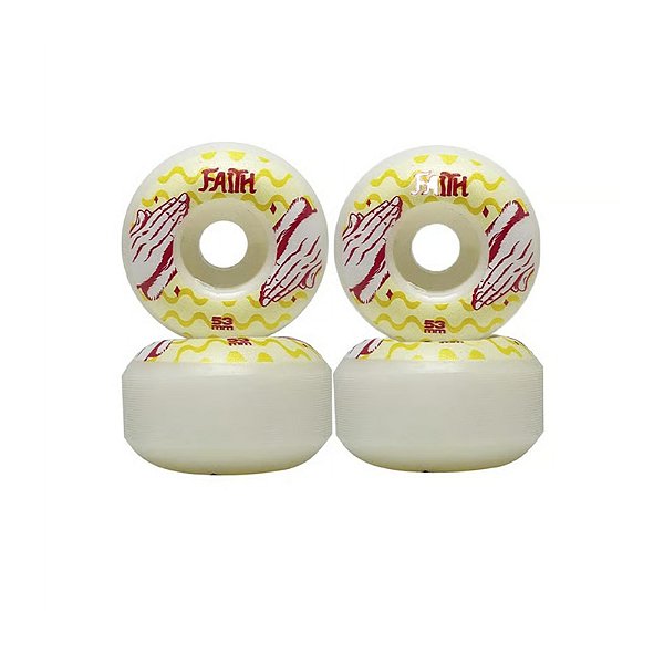 Roda Faith Hands Wave Yellow Made In USA 100a - 53mm