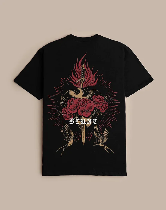 Camiseta Blunt Plus-Size Oversized Blessed - Preto