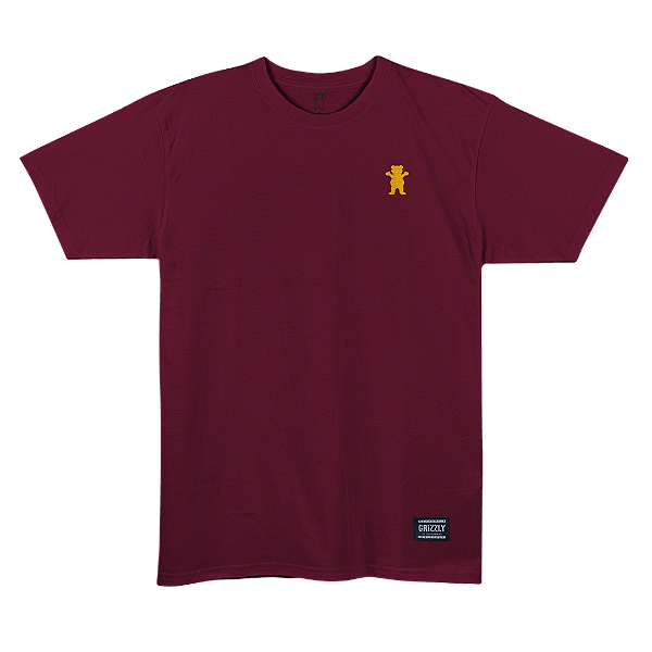 Camiseta Grizzly Mini Og Bear Refr - Burgundy