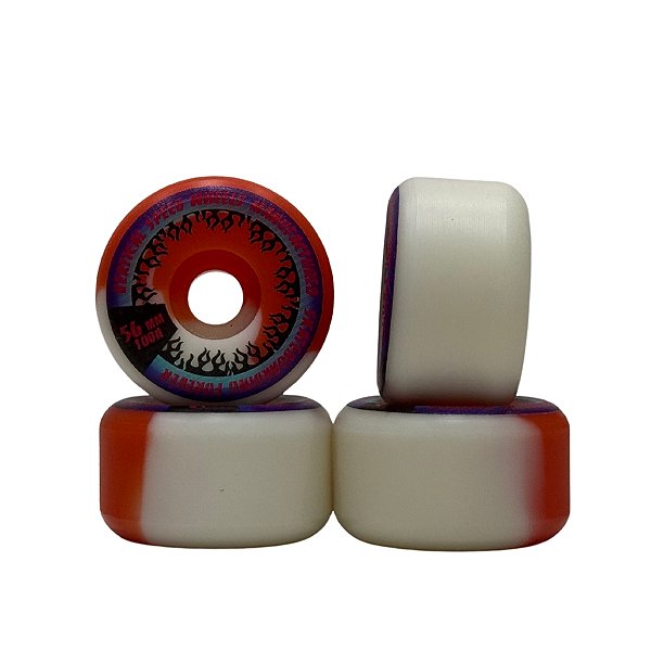 Roda Fomo Vertical Spider 56mm Importada – Mescla Orange/White
