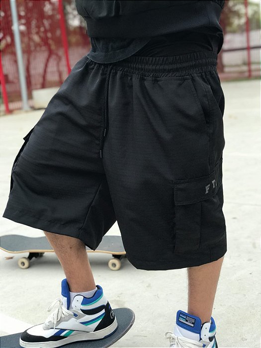 Bermuda Foton Ripstop Cargo - Preta