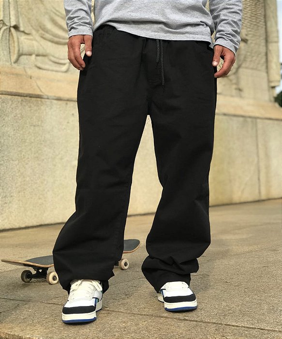 Calça Foton Basic Sarja Premium Elast. Full Black