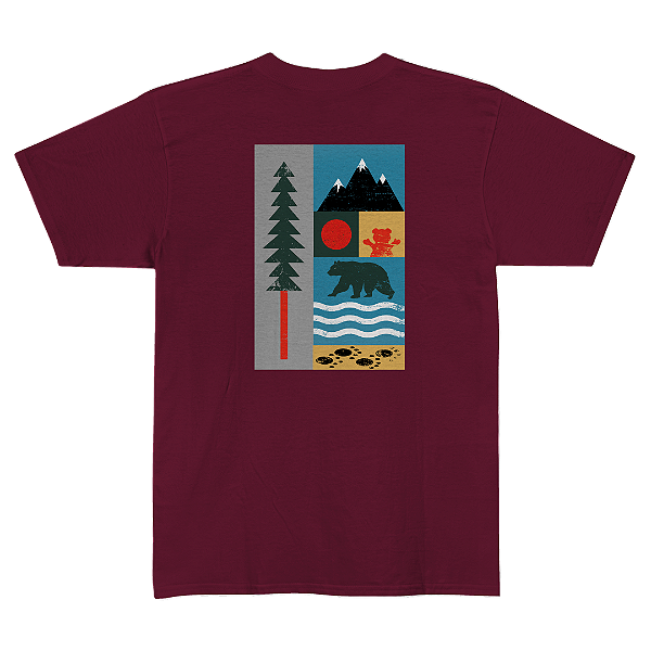 Camiseta Grizzly Especial Tread Light - Burgundy