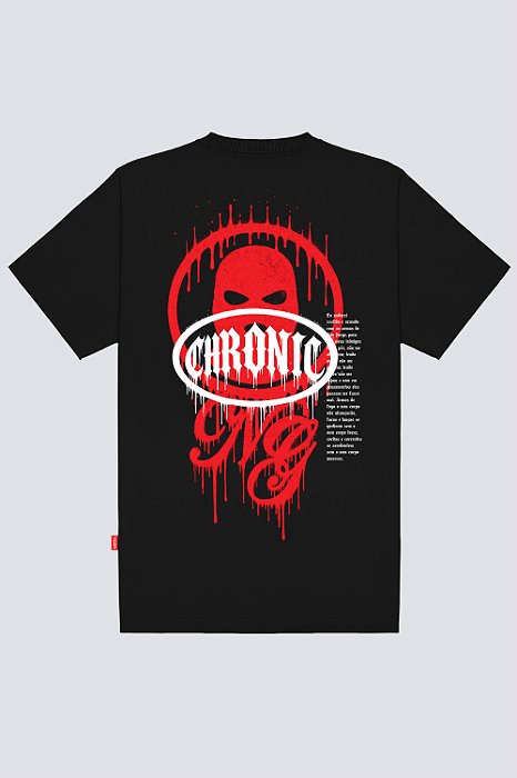 Camiseta Chronic Oversized 4477 Mask Logo - Preta