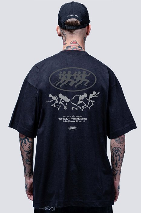 CAMISETA CHRONIC OVERSIZED PREMIUM RUGBY 4561 - PRETA