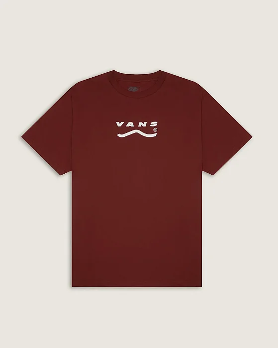 Camiseta Vans ss determined bordeaux white