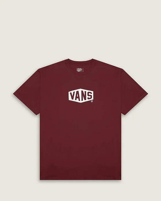 Camiseta Vans ss hex bordeaux white