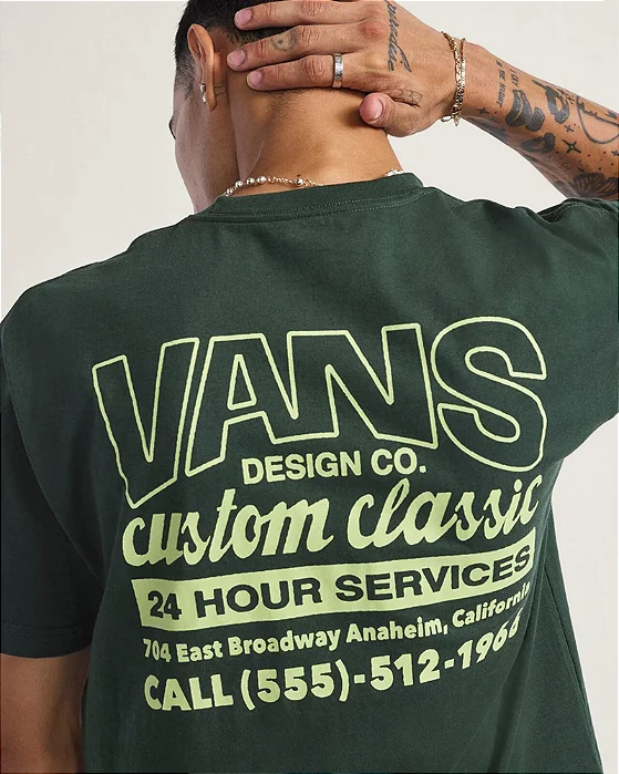 Camiseta Vans ss shop front dried kelp
