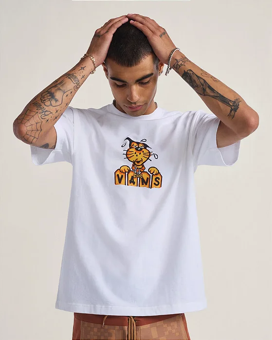 Camiseta Vans ss waffles the dog white