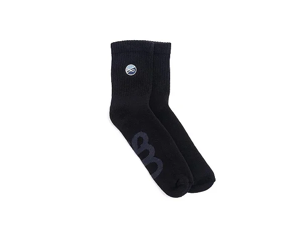 Meia Ous Cano Longo Baska Preto