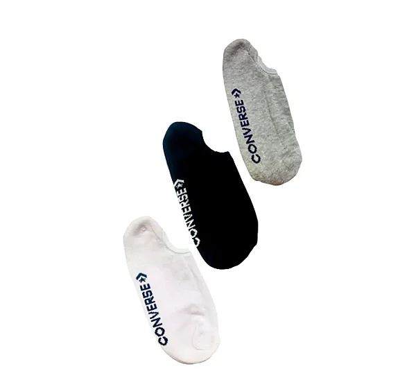 Meia Converse Invisível Cano Baixo Star Chevron (3 Pares)